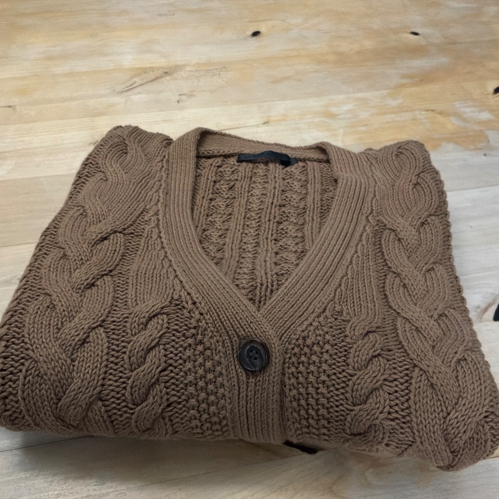 JENNI KAYNE COTTON CABLE CARDIGAN - Picture 7 of 7